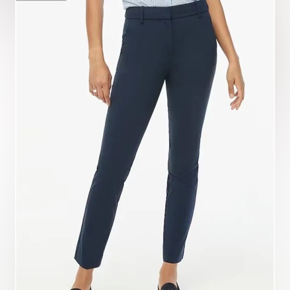 J Crew Ruby Full Length Pant Navy Blue 10 Petite